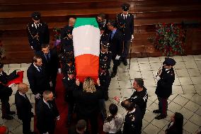 Funeral of State Police Chief In Naples - Italy