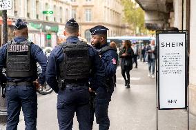 Protest Against Shein's Opening at BHV - Paris