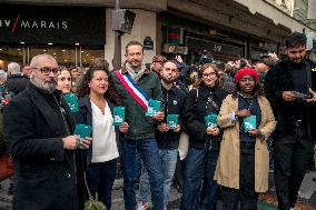 Protest Against Shein's Opening at BHV - Paris