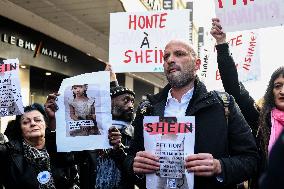 Protest Against Shein's Opening at BHV - Paris