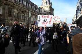 Protest Against Shein's Opening at BHV - Paris