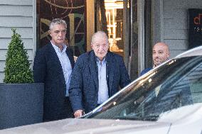 King Emeritus Juan Carlos I as He Leaves Restaurant - Spain