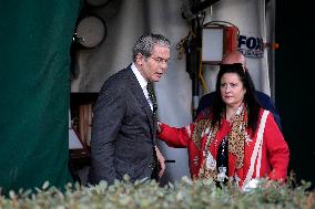 Scott Bessent talks to reporters - Washington