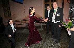 SWEDEN'S CROWN PRINCESS COUPLE AT GUSTAV ADOLF'S ACADEMY