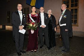 SWEDEN'S CROWN PRINCESS COUPLE AT GUSTAV ADOLF'S ACADEMY