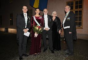 SWEDEN'S CROWN PRINCESS COUPLE AT GUSTAV ADOLF'S ACADEMY