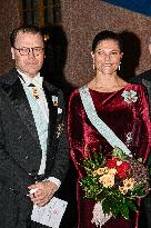 SWEDEN'S CROWN PRINCESS COUPLE AT GUSTAV ADOLF'S ACADEMY