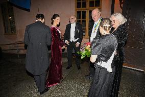 SWEDEN'S CROWN PRINCESS COUPLE AT GUSTAV ADOLF'S ACADEMY