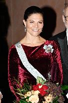 SWEDEN'S CROWN PRINCESS COUPLE AT GUSTAV ADOLF'S ACADEMY