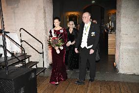 SWEDEN'S CROWN PRINCESS COUPLE AT GUSTAV ADOLF'S ACADEMY