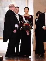SWEDEN'S CROWN PRINCESS COUPLE AT GUSTAV ADOLF'S ACADEMY
