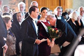 SWEDEN'S CROWN PRINCESS COUPLE AT GUSTAV ADOLF'S ACADEMY