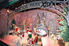 Inauguration of the Printemps Christmas window displays in Paris FA