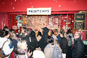 Inauguration of the Printemps Christmas window displays in Paris FA