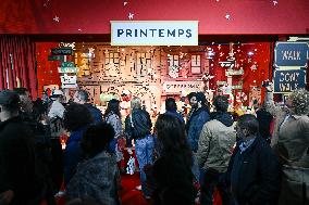 Inauguration of the Printemps Christmas window displays in Paris FA