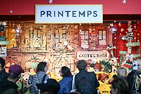 Inauguration of the Printemps Christmas window displays in Paris FA