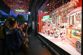 Inauguration of the Printemps Christmas window displays in Paris FA