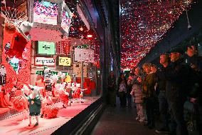 Inauguration of the Printemps Christmas window displays in Paris FA