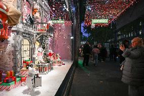 Inauguration of the Printemps Christmas window displays in Paris FA