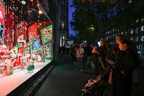 Inauguration of the Printemps Christmas window displays in Paris FA
