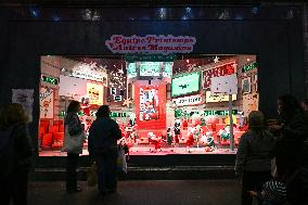 Inauguration of the Printemps Christmas window displays in Paris FA