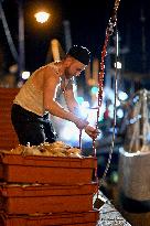 Return From Scallop Fishing - Port-En-Bessin. FC
