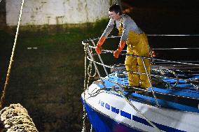 Return From Scallop Fishing - Port-En-Bessin. FC