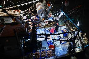 Return From Scallop Fishing - Port-En-Bessin. FC