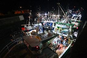 Return From Scallop Fishing - Port-En-Bessin. FC