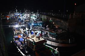 Return From Scallop Fishing - Port-En-Bessin. FC