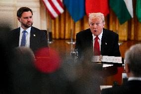 Donald Trump Hosts Summit Dinner With Central Asian Leaders - DC