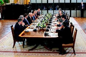 Donald Trump Hosts Summit Dinner With Central Asian Leaders - DC