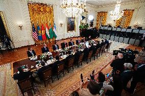 Donald Trump Hosts Summit Dinner With Central Asian Leaders - DC