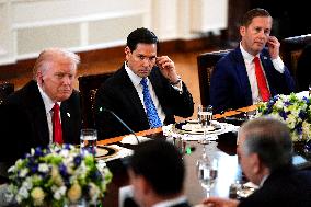 Donald Trump Hosts Summit Dinner With Central Asian Leaders - DC