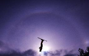 Training Session of Freestyle Skiing Aerials - China