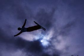 Training Session of Freestyle Skiing Aerials - China