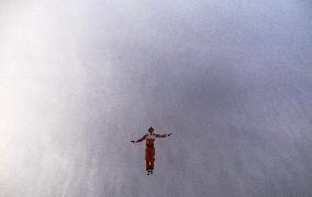 Training Session of Freestyle Skiing Aerials - China