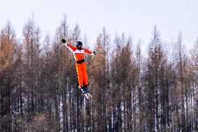 Training Session of Freestyle Skiing Aerials - China