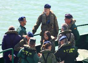 King Felipe VI Visits Civil Guard Maritime Unit - Cadiz