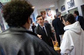 Edouard Geffray visit Gustave Ferrie High School - Paris AJ
