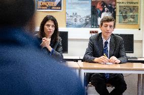 Edouard Geffray visit Gustave Ferrie High School - Paris AJ