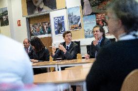 Edouard Geffray visit Gustave Ferrie High School - Paris AJ