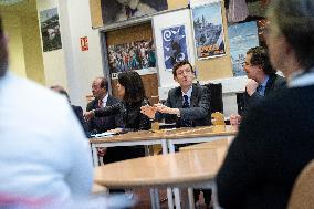 Edouard Geffray visit Gustave Ferrie High School - Paris AJ