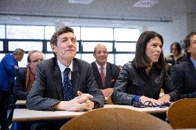 Edouard Geffray visit Gustave Ferrie High School - Paris AJ