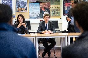 Edouard Geffray visit Gustave Ferrie High School - Paris AJ