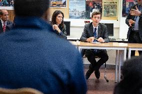 Edouard Geffray visit Gustave Ferrie High School - Paris AJ