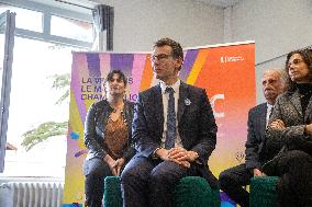 Minister Philippe Baptiste Visits Champollion University In Albi - France