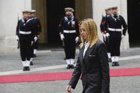 Giorgia Meloni Receives Palestinian Authority President - Rome