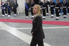Giorgia Meloni Receives Palestinian Authority President - Rome