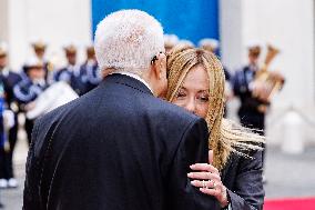 Giorgia Meloni Receives Palestinian Authority President - Rome